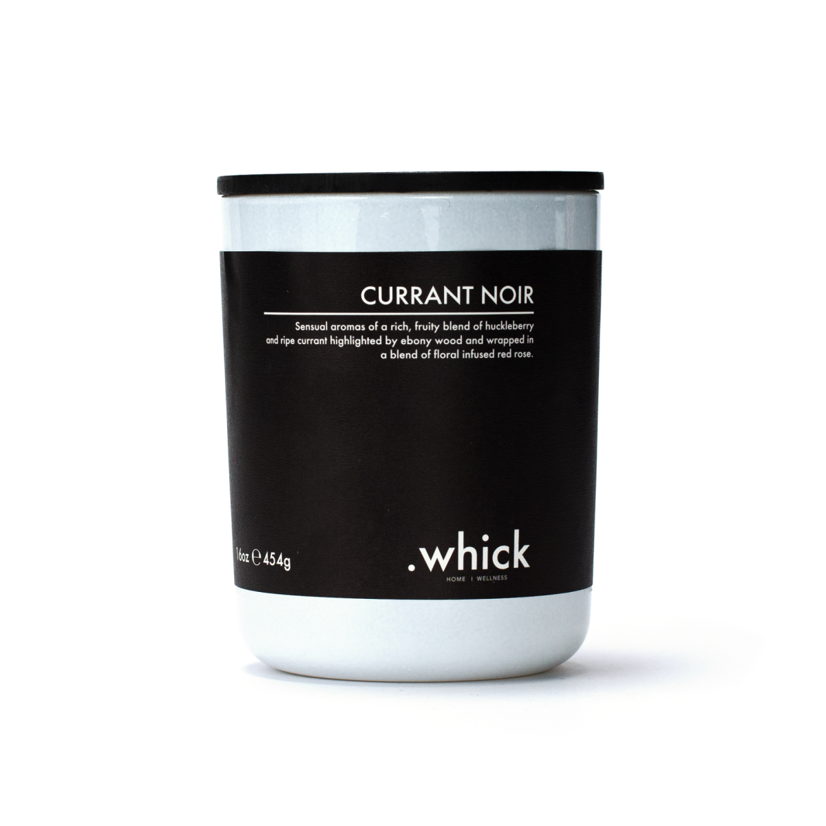 ⁦נר שעווה טבעית 454 גרם- סדרת אאוטלט Whick Black & White - דומדמנית שחורה⁩ – תמונה ⁦2⁩