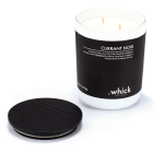 נר שעווה טבעית 454 גרם- סדרת אאוטלט Whick Black & White - דומדמנית שחורה