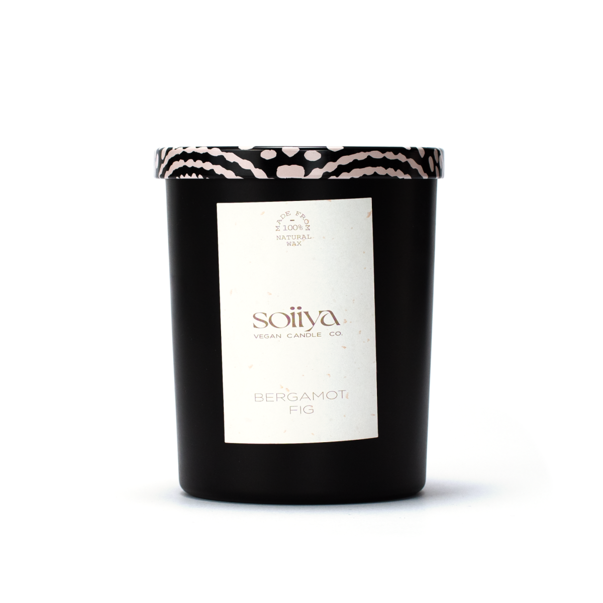 ⁦נר שעווה סדרת סויה 454 גרם - ברגמוט תאנה טבעוני⁩ – תמונה ⁦2⁩