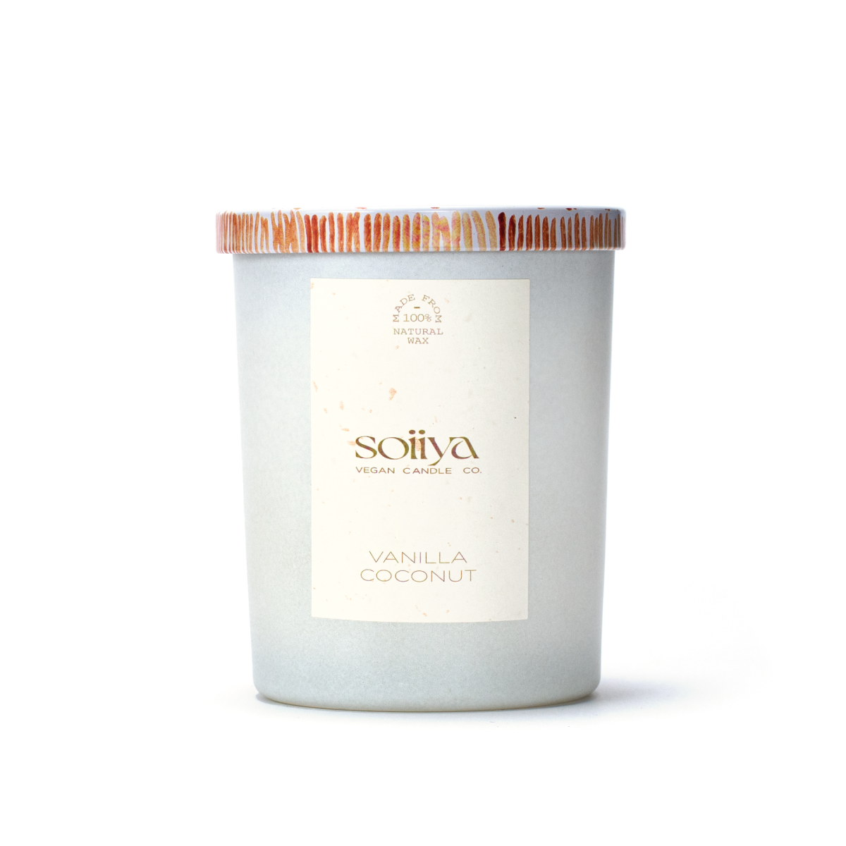 ⁦נר שעווה סדרת סויה 454 גרם - וניל קוקוס טבעוני⁩ – תמונה ⁦2⁩